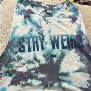 Stay Weird Tie-Dye Muscle Tee